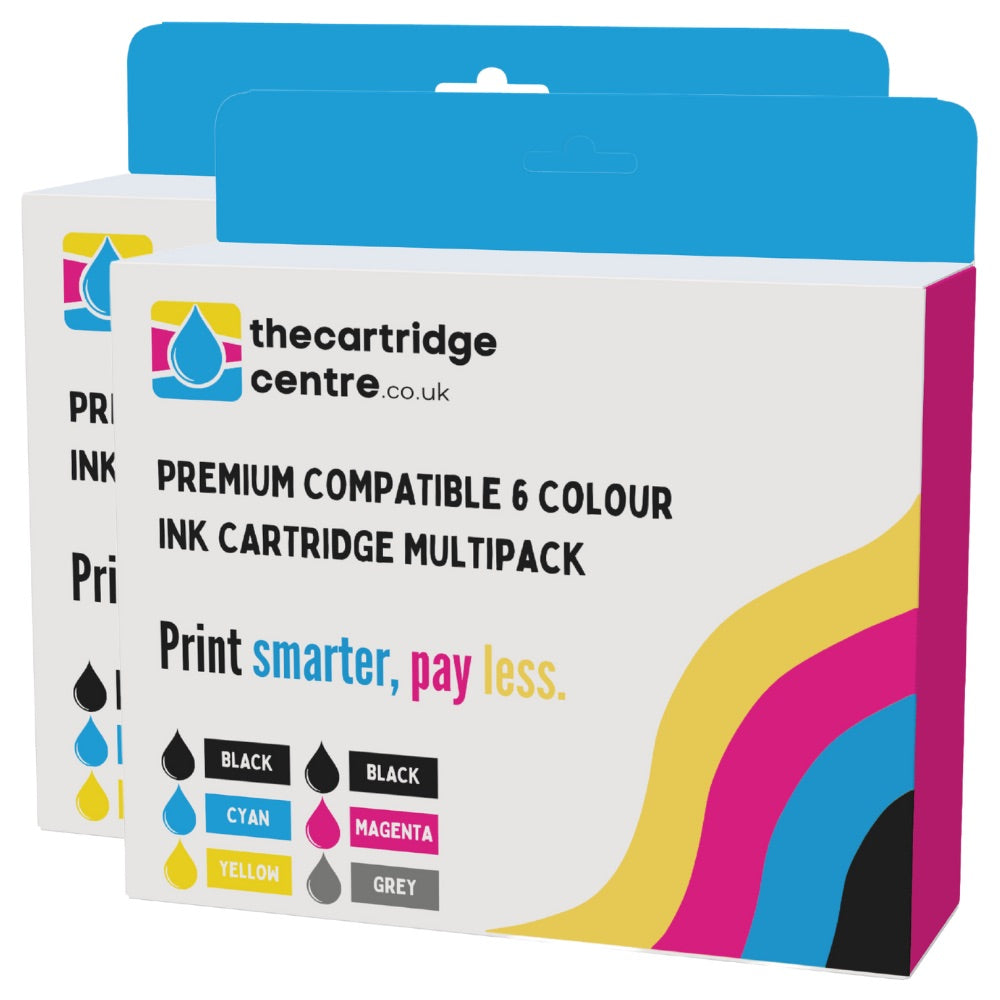 Premium Compatible Canon Pixma TS8050 2 Sets Of 6 High Capacity Ink Cartridges *12 Inks* (PGI-570XL/CLI-571XLBK/C/M/Y/GY) - The Cartridge Centre